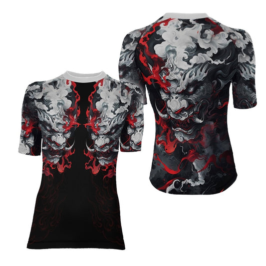Hellstorm Demon Women's Short Sleeve Rash Guard - BattleFitGear