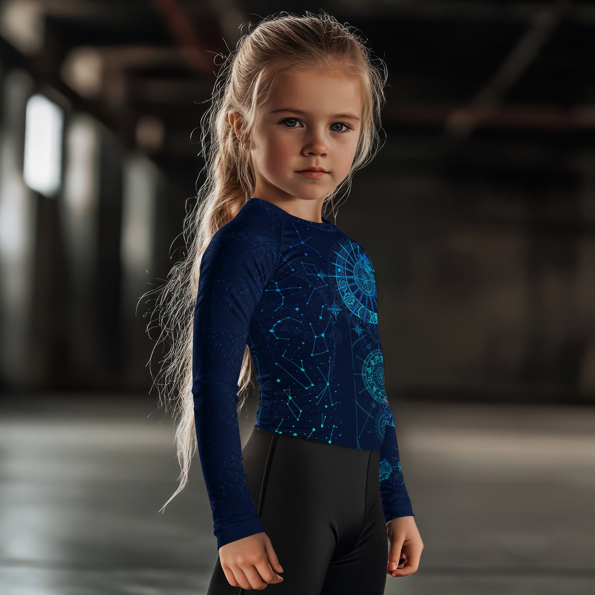 Horoscope Galaxy Kids Rash Guard