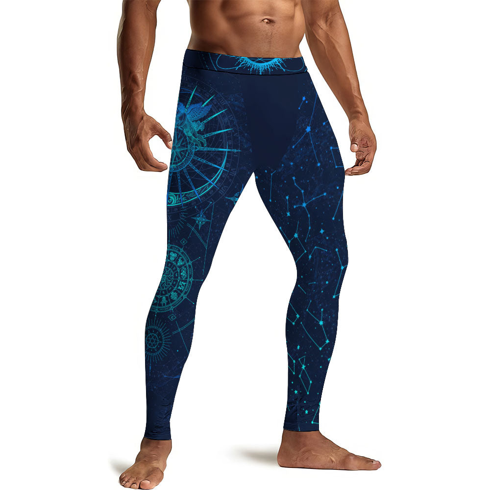 Horoscope Galaxy Men's Compression Leggings