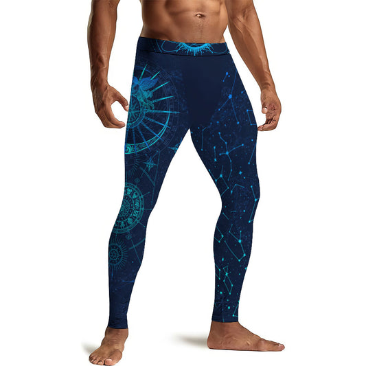 Horoscope Galaxy Men's Compression Leggings