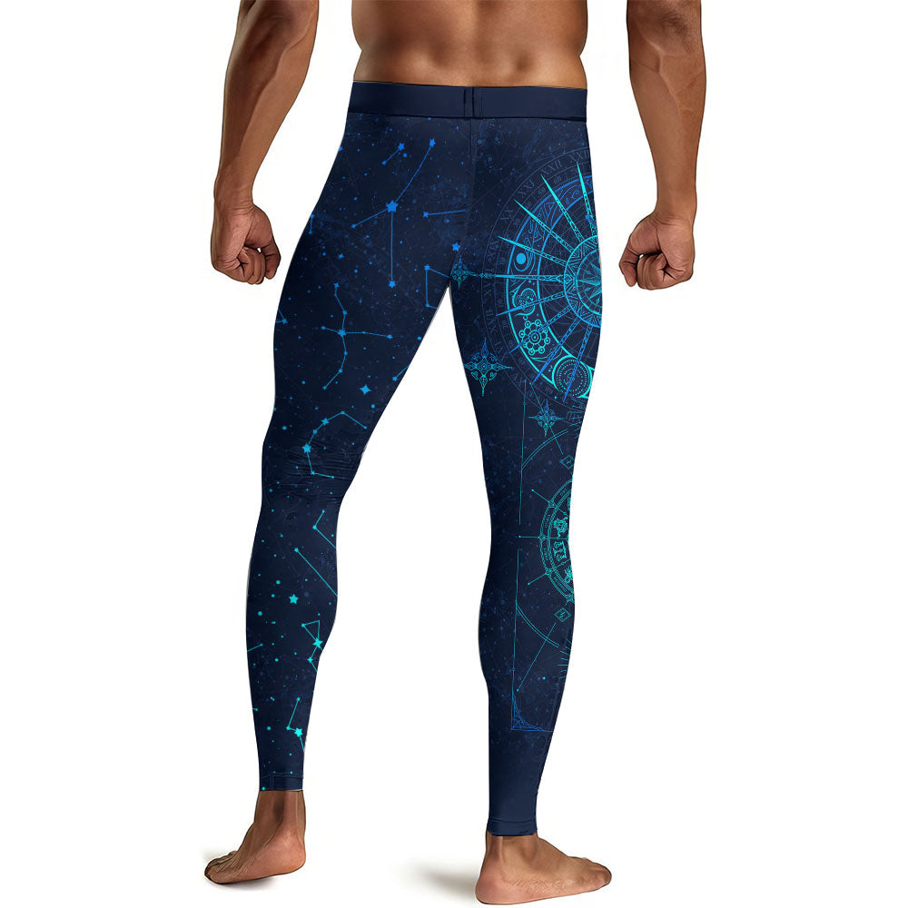 Horoscope Galaxy Men's Compression Leggings