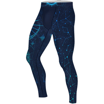Horoscope Galaxy Men's Compression Leggings