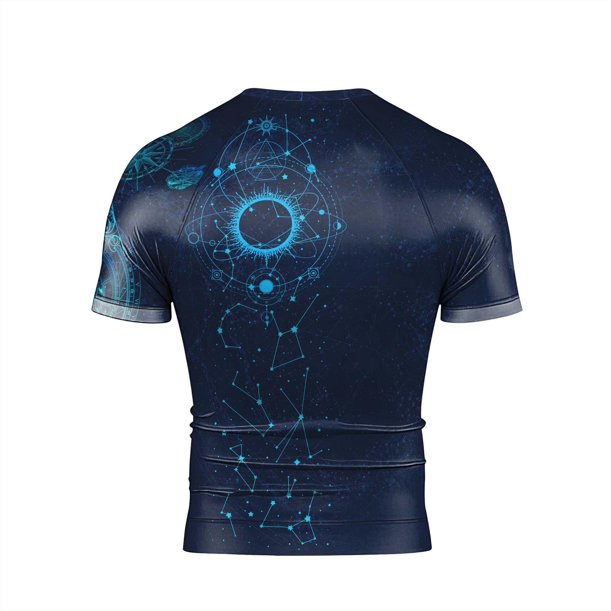 Horoscope Galaxy Men's Short Sleeve Rash Guard