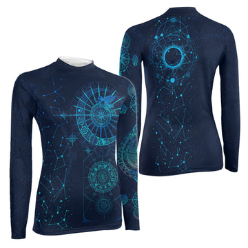 Horoscope Galaxy Women's Long Sleeve Rash Guard