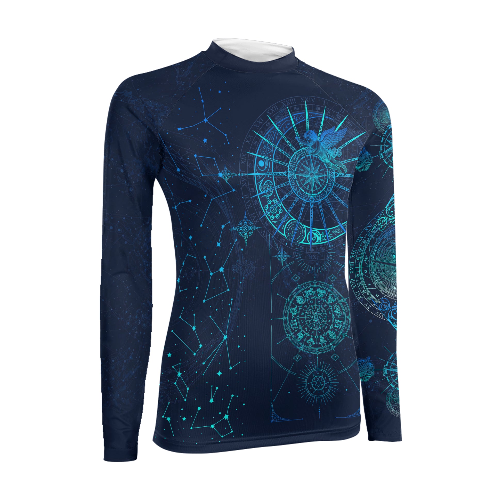 Horoscope Galaxy Women's Long Sleeve Rash Guard