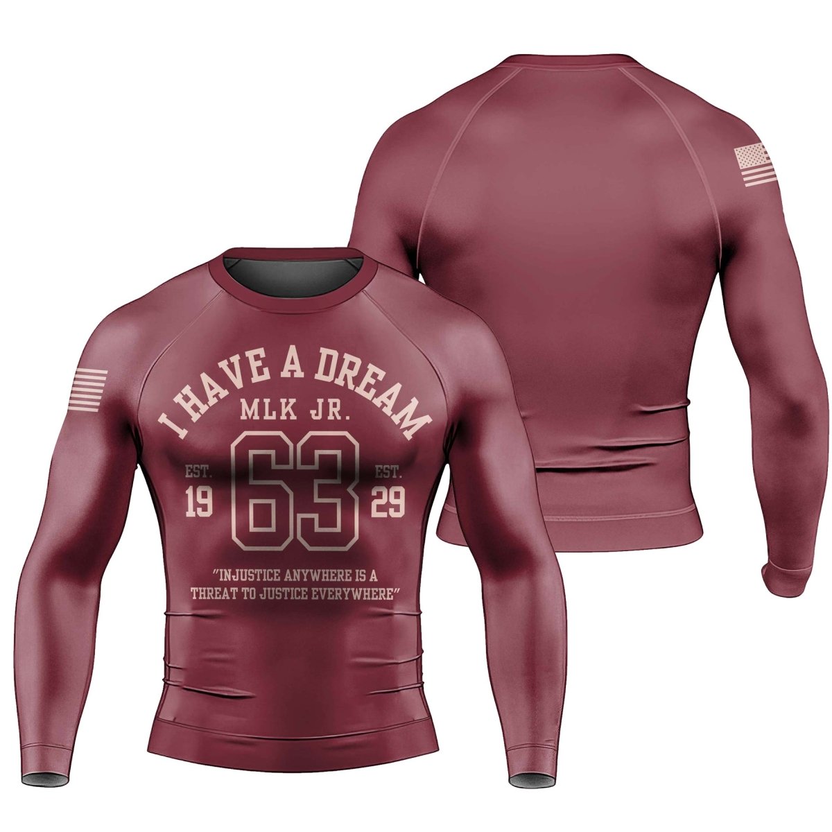 I Have A Dream Men's Long Sleeve Rash Guard - BattleFitGear