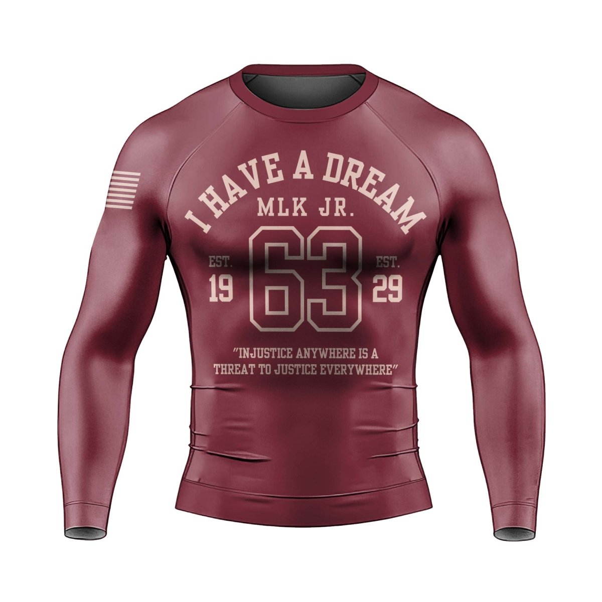 I Have A Dream Men's Long Sleeve Rash Guard - BattleFitGear