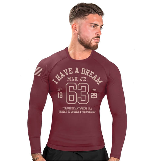 I Have A Dream Men's Long Sleeve Rash Guard - BattleFitGear