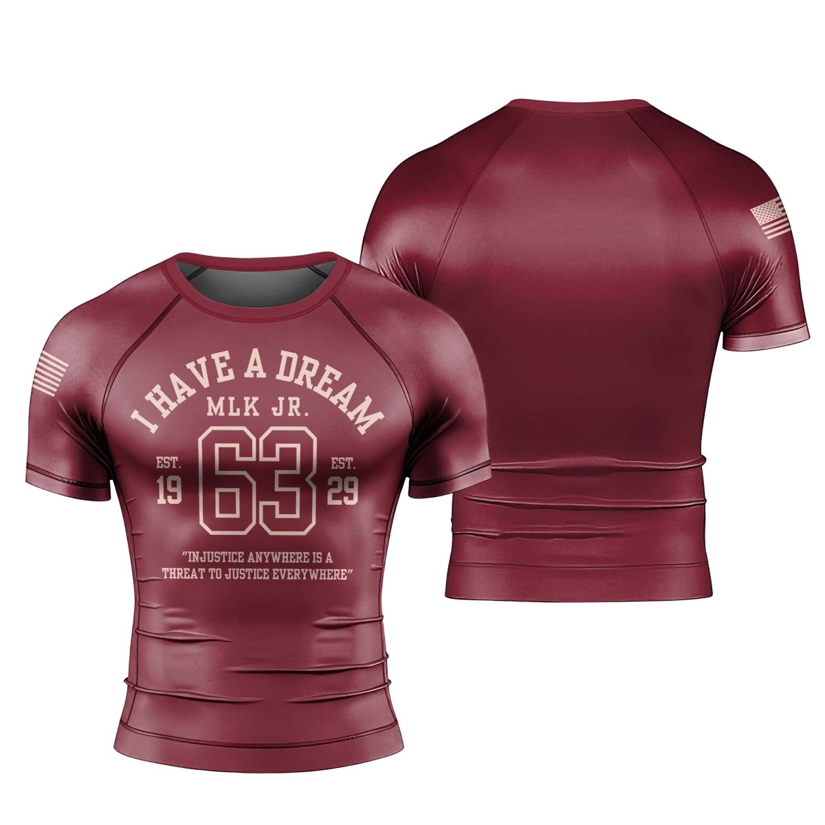 I Have A Dream Men's Short Sleeve Rash Guard - BattleFitGear