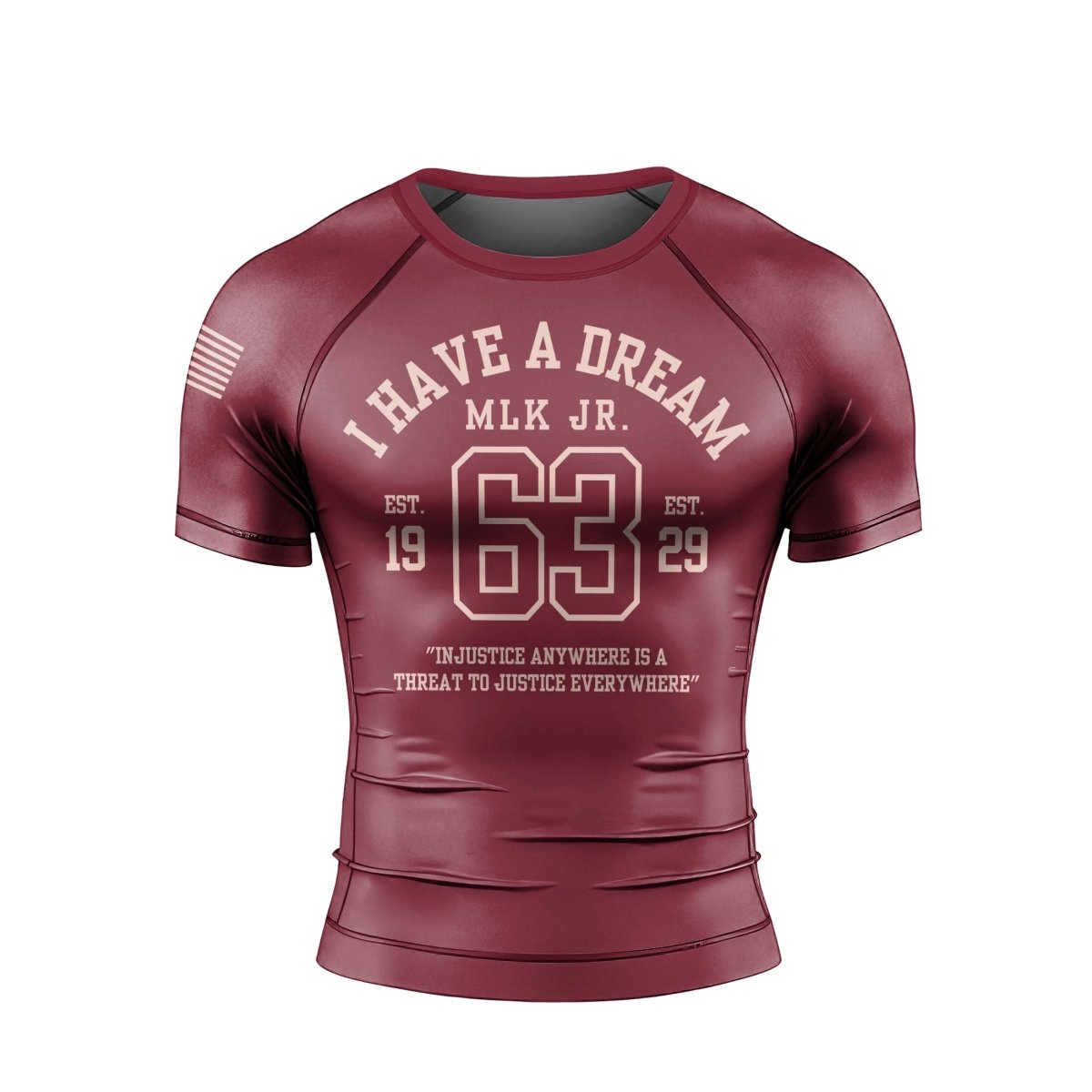 I Have A Dream Men's Short Sleeve Rash Guard - BattleFitGear