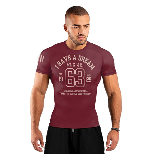 I Have A Dream Men's Short Sleeve Rash Guard - BattleFitGear