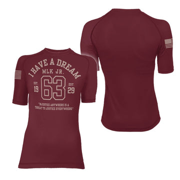 I Have A Dream Women's Short Sleeve Rash Guard - BattleFitGear