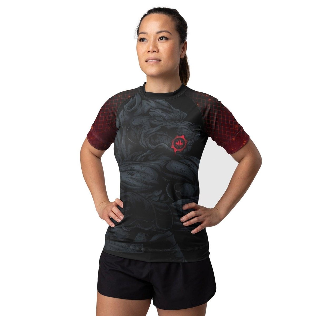 Pitbull Women's Short Sleeve Rash Guard - BattleFitGear