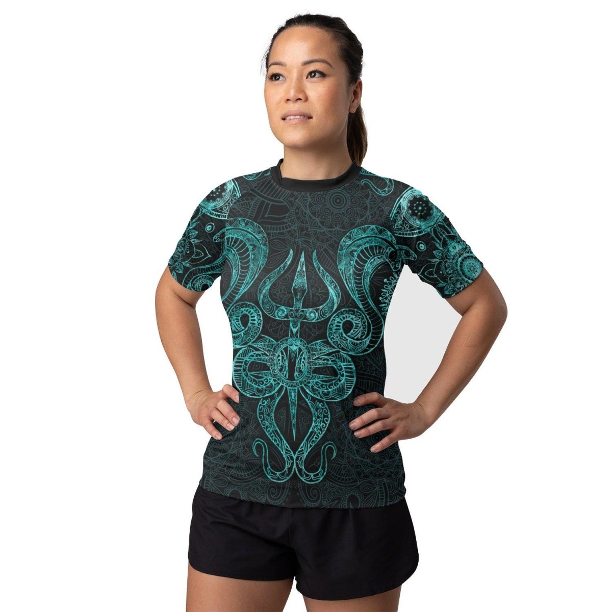 Snake King Vasuki Women's Short Sleeve Rash Guard - BattleFitGear