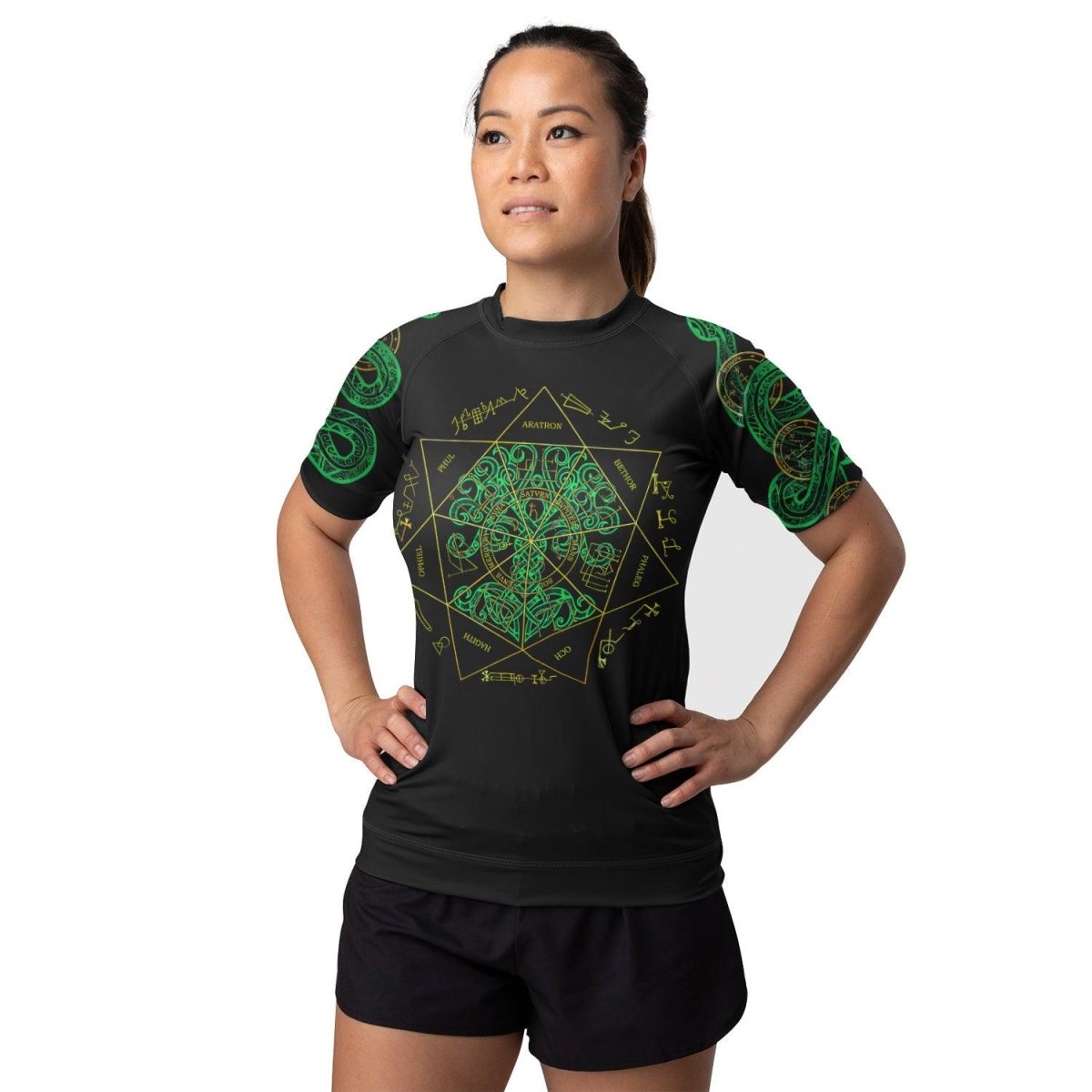 Viking World Tree Women's Short Sleeve Rash Guard - BattleFitGear