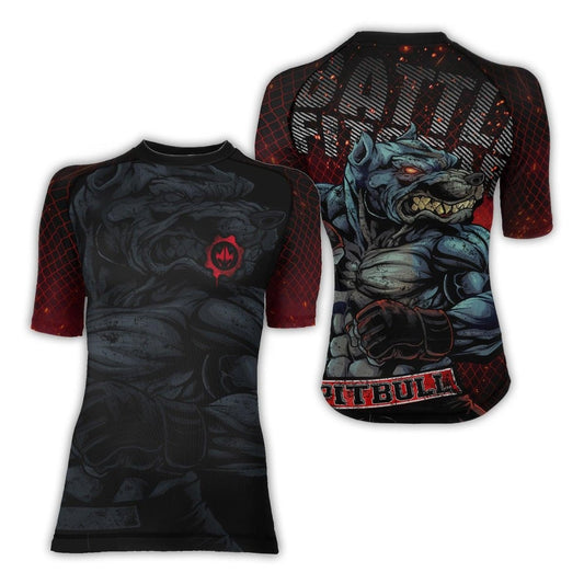 Pitbull Women's Short Sleeve Rash Guard - BattleFitGear