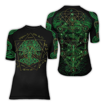 Viking World Tree Women's Short Sleeve Rash Guard - BattleFitGear