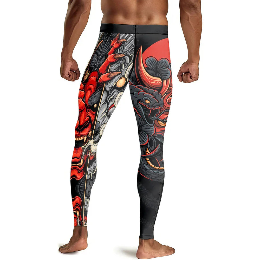 Infernal Hannya Men's Compression Leggings