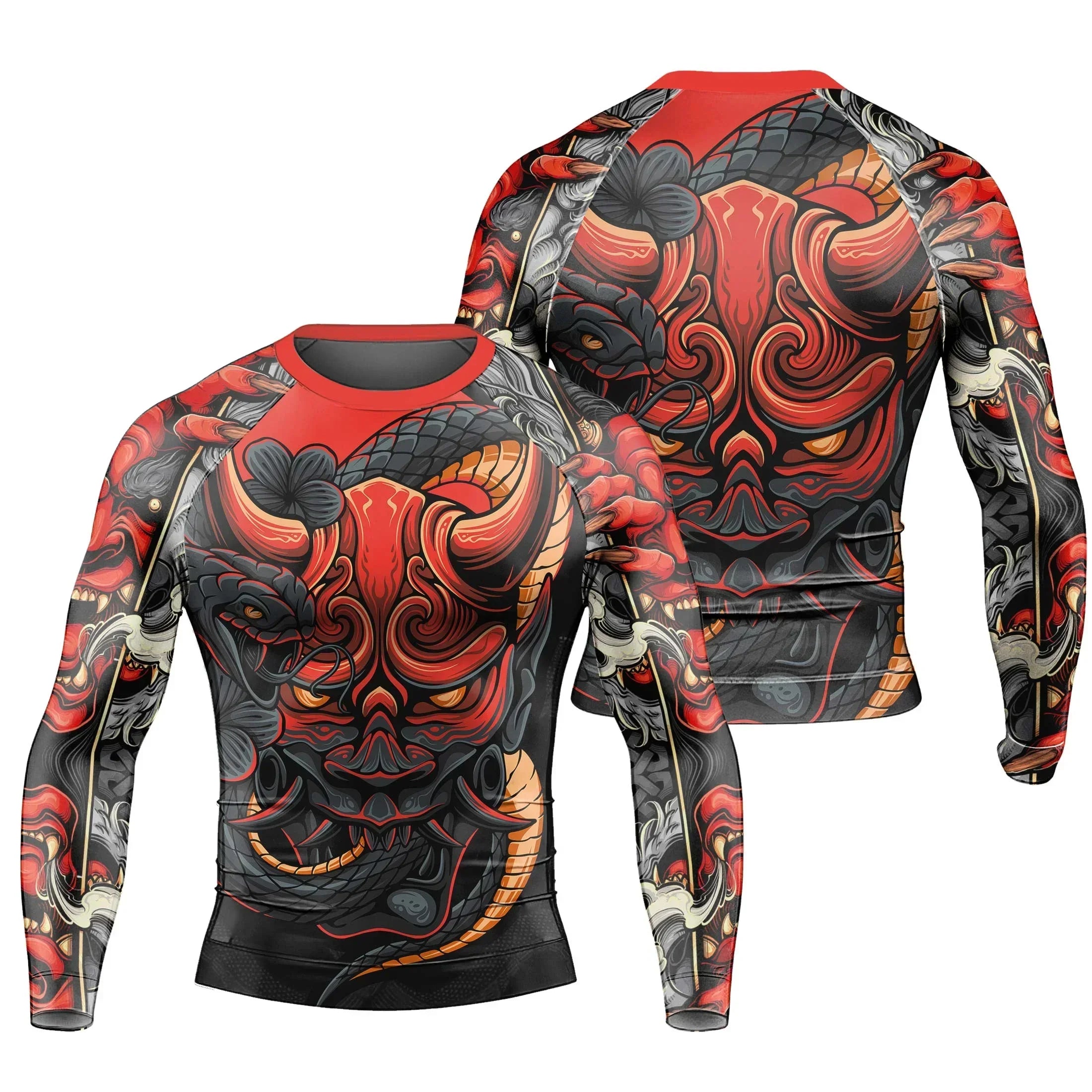Infernal Hannya Men's Long Sleeve Rash Guard | No-Gi Apparel