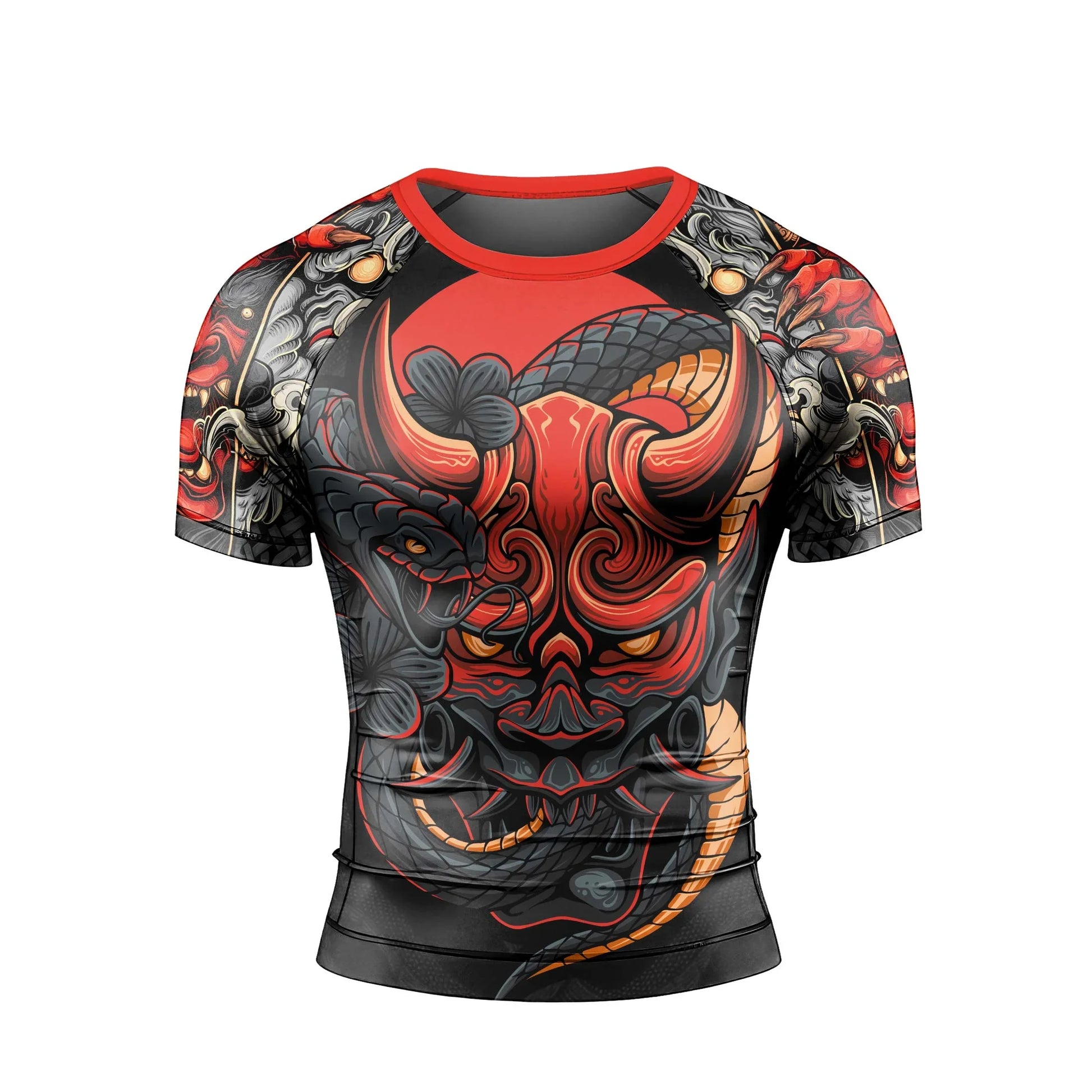 Infernal Hannya Men's Short Sleeve Rash Guard