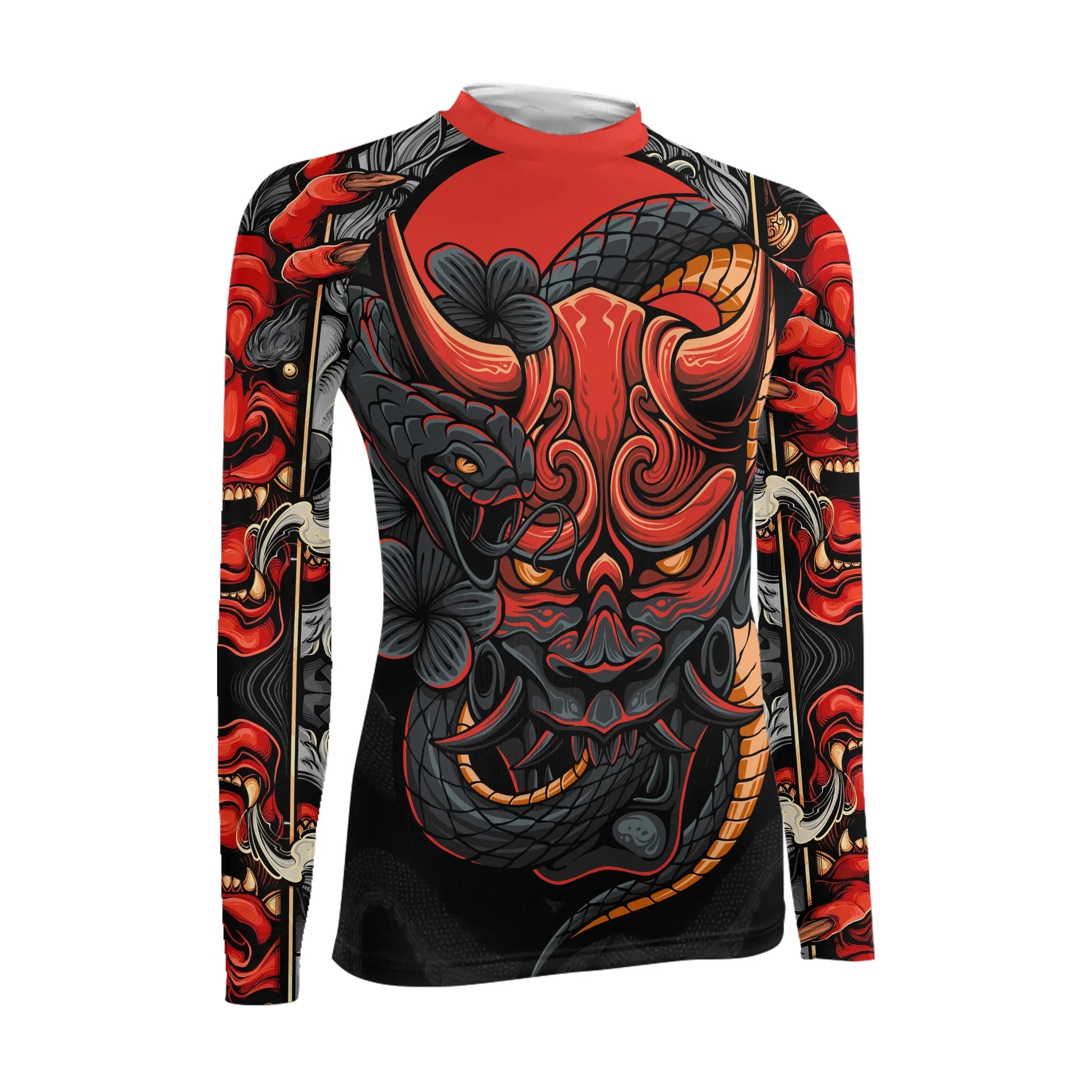 Infernal Hannya Women's Long Sleeve Rash Guard