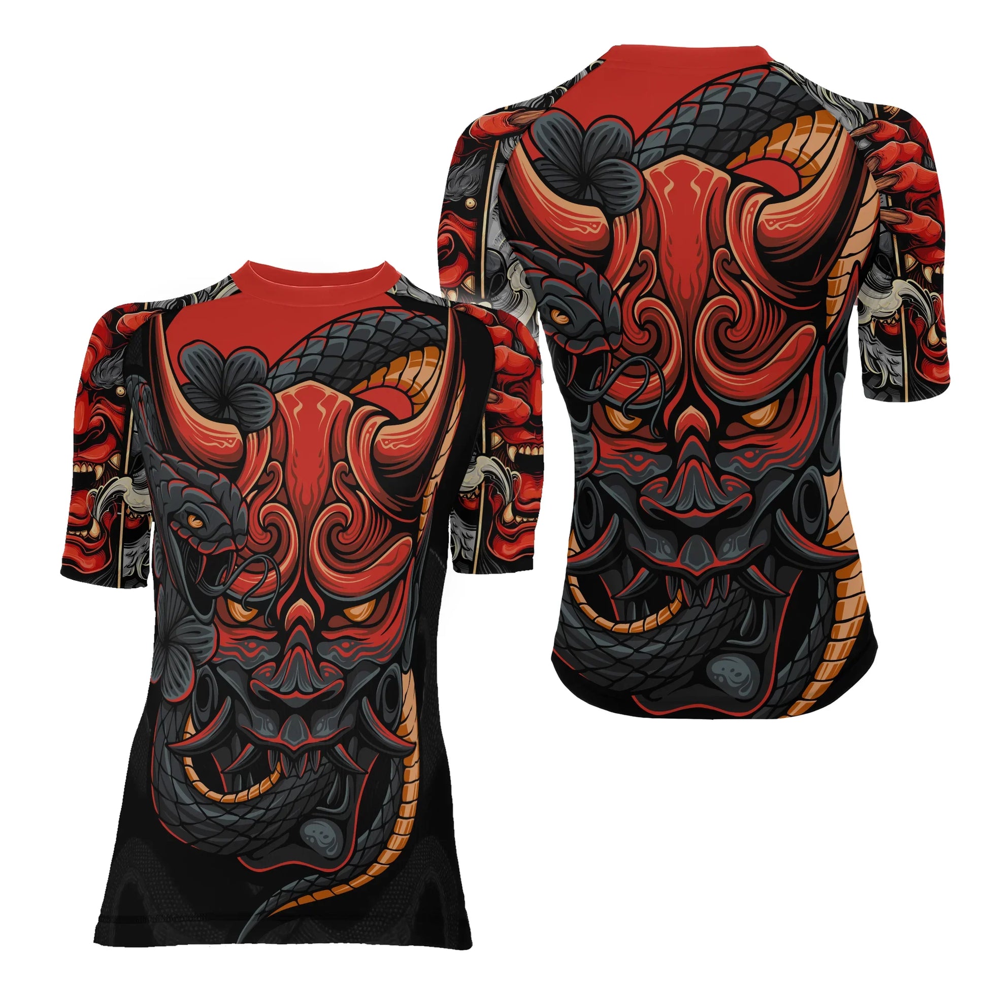 Infernal Hannya Women's Short Sleeve Rash Guard
