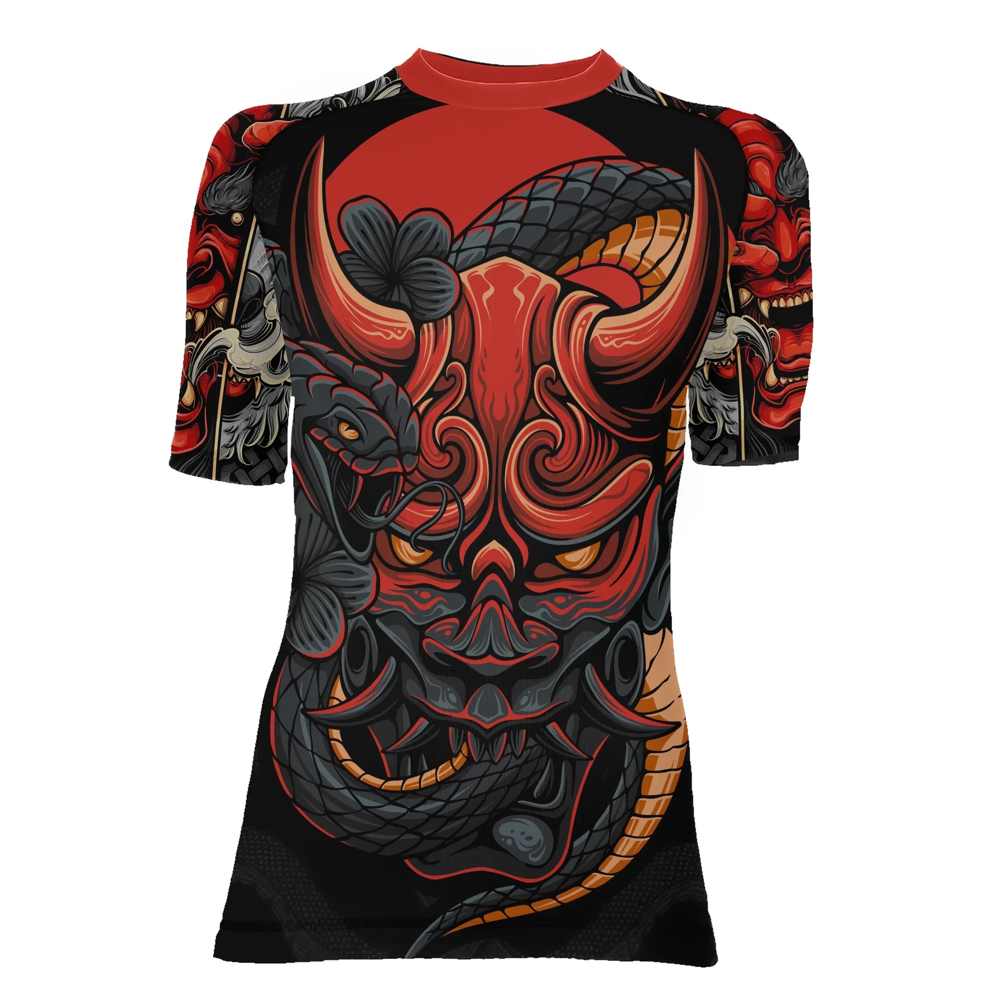 Infernal Hannya Women's Short Sleeve Rash Guard