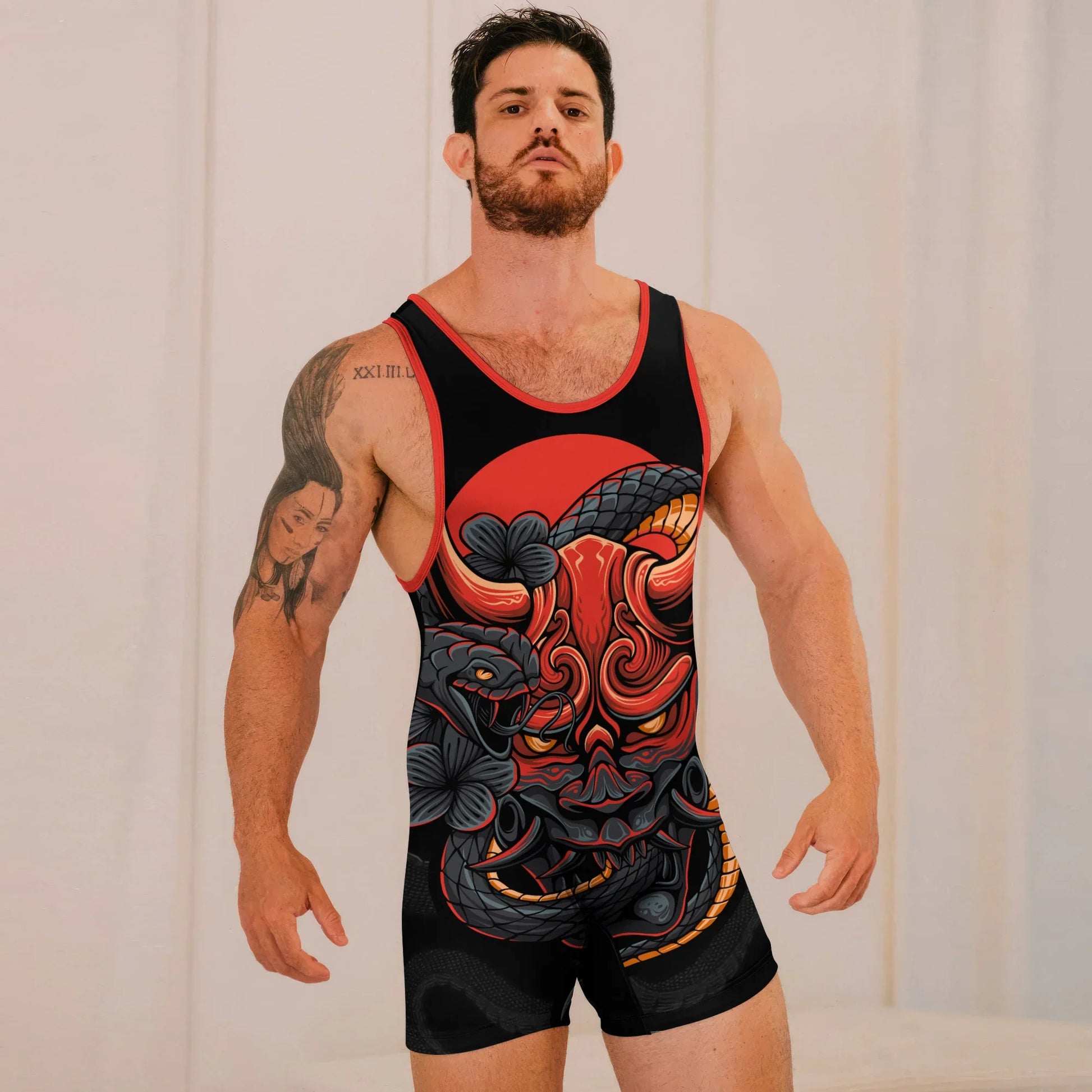 Infernal Hannya Wrestling Singlets