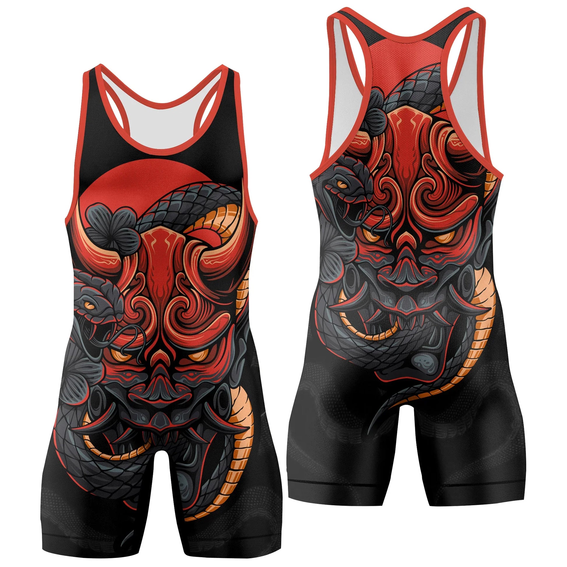 Infernal Hannya Wrestling Singlets