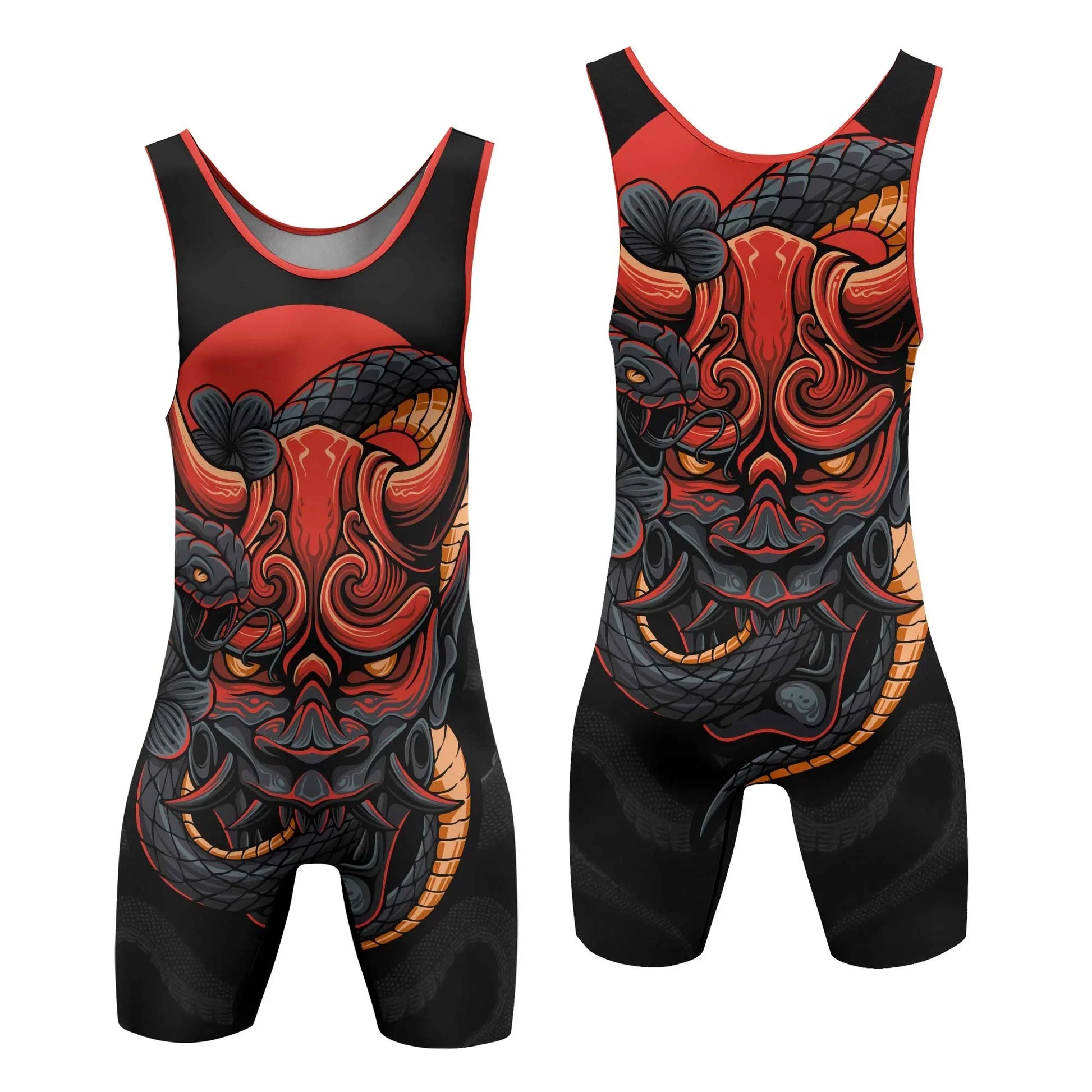 Infernal Hannya Wrestling Singlets