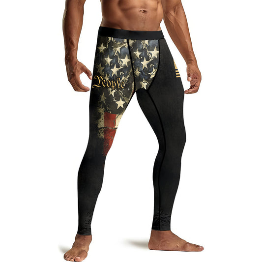 Iron Patriot Men's Compression Leggings
