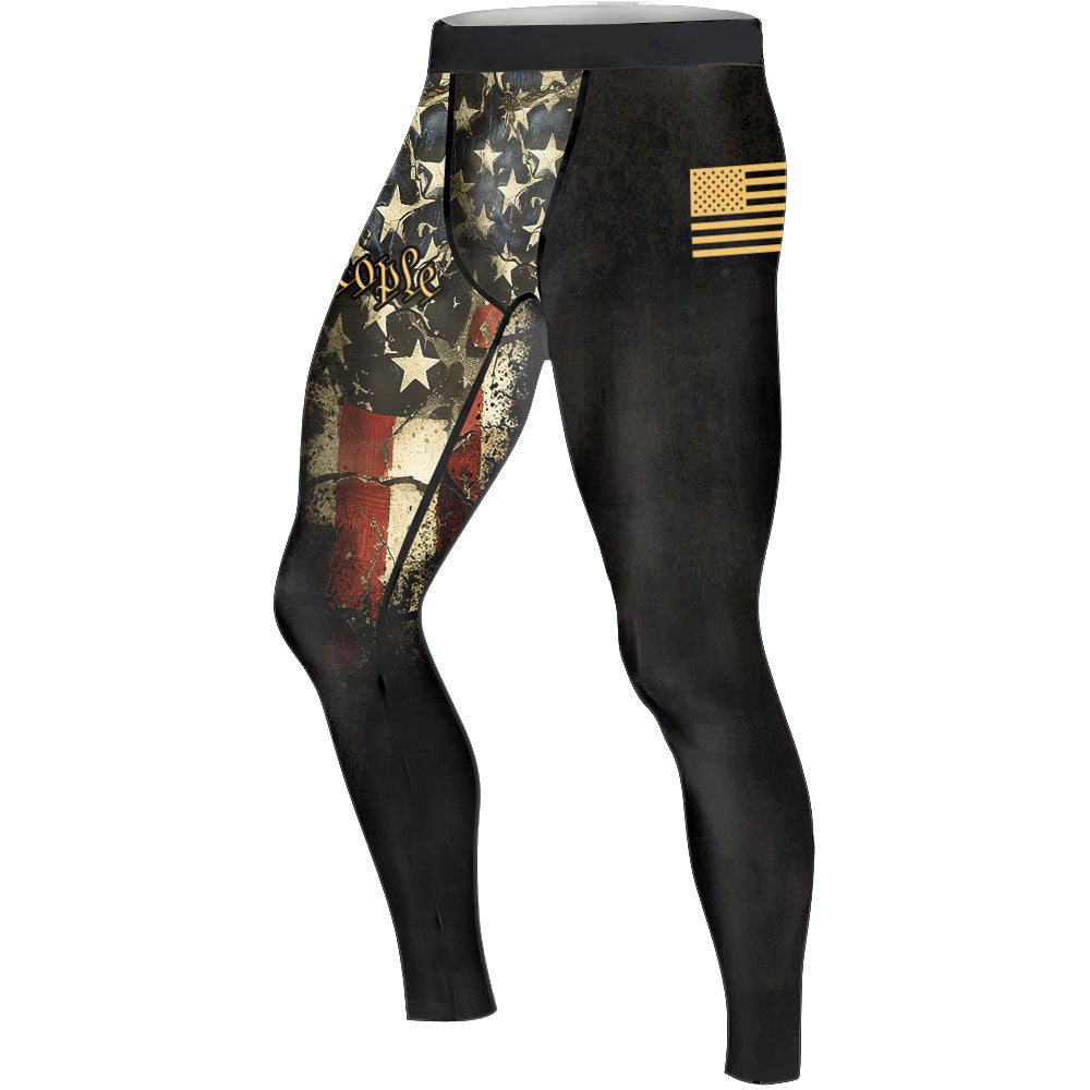 Iron Patriot Men's Compression Leggings