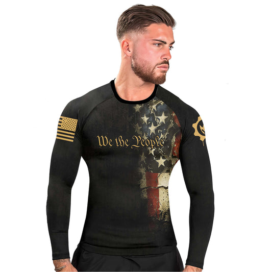Iron Patriot Men's Long Sleeve Rash Guard