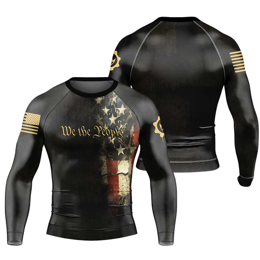 Iron Patriot Men's Long Sleeve Rash Guard