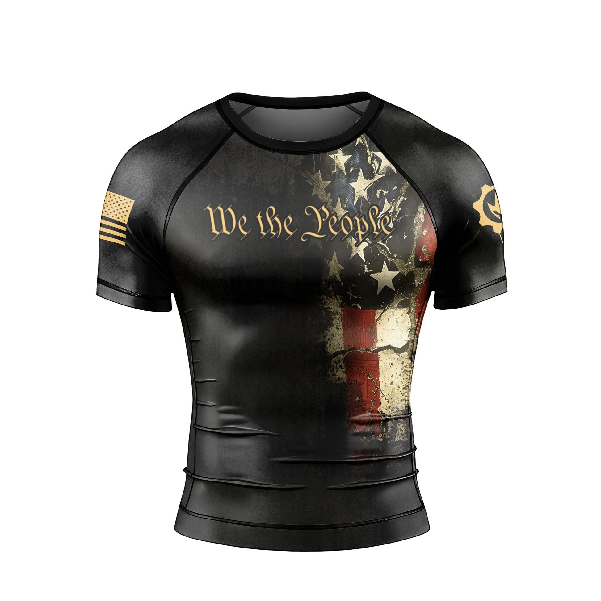 Iron Patriot Men's Short Sleeve Rash Guard