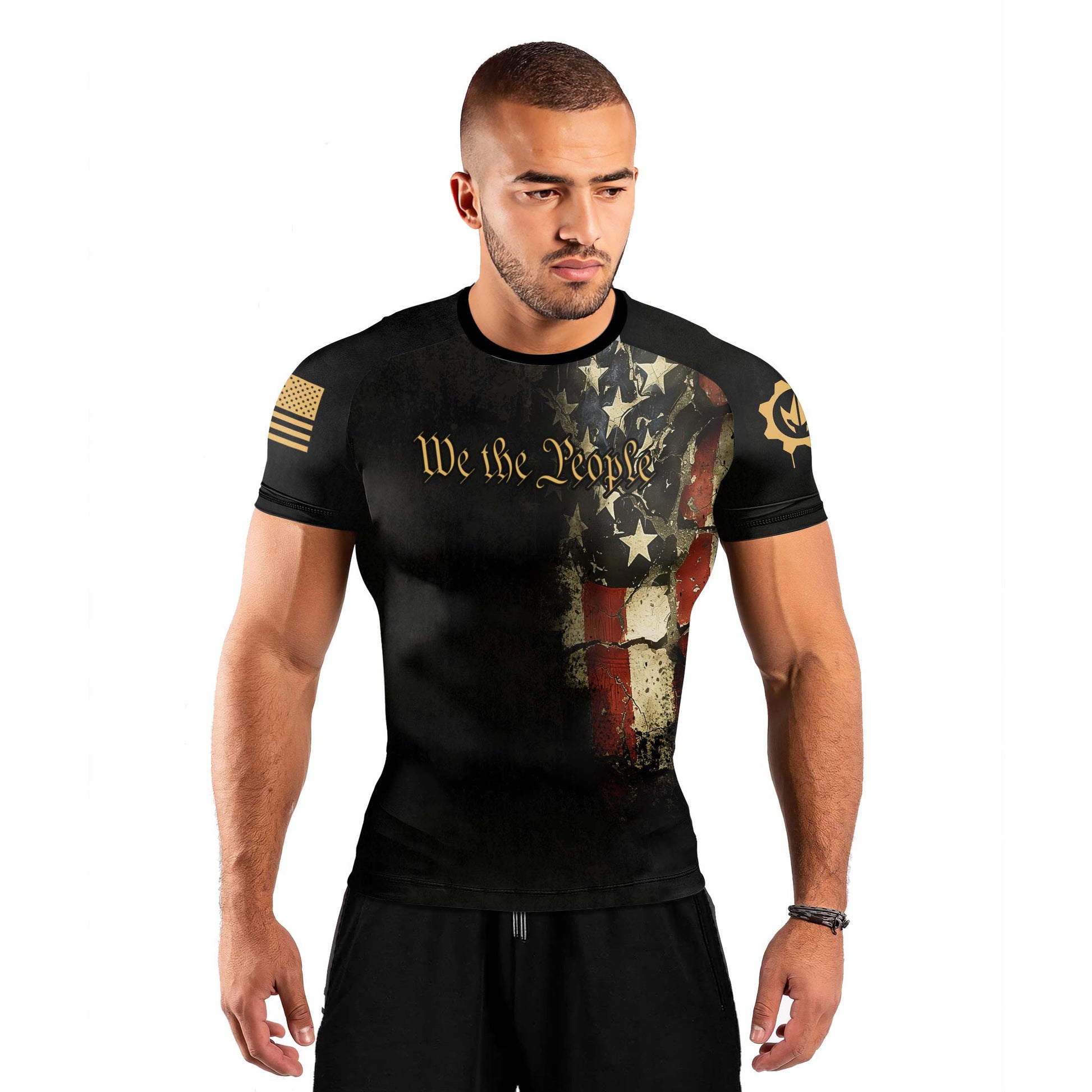Iron Patriot Men's Short Sleeve Rash Guard