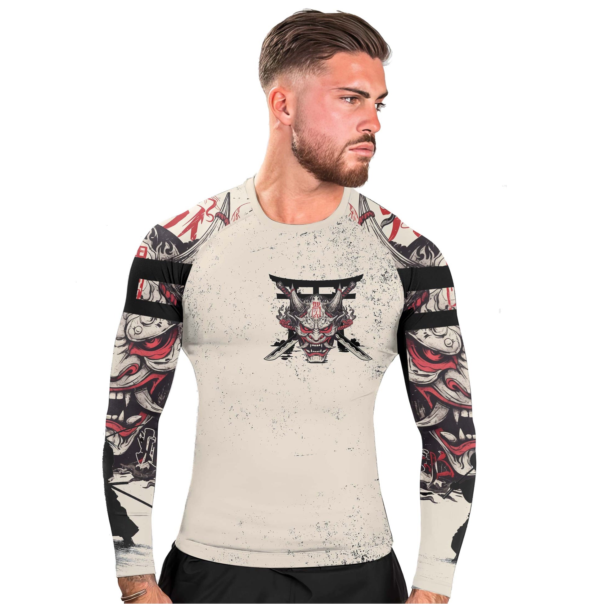 Ivory Demon Men's Long Sleeve Rash Guard