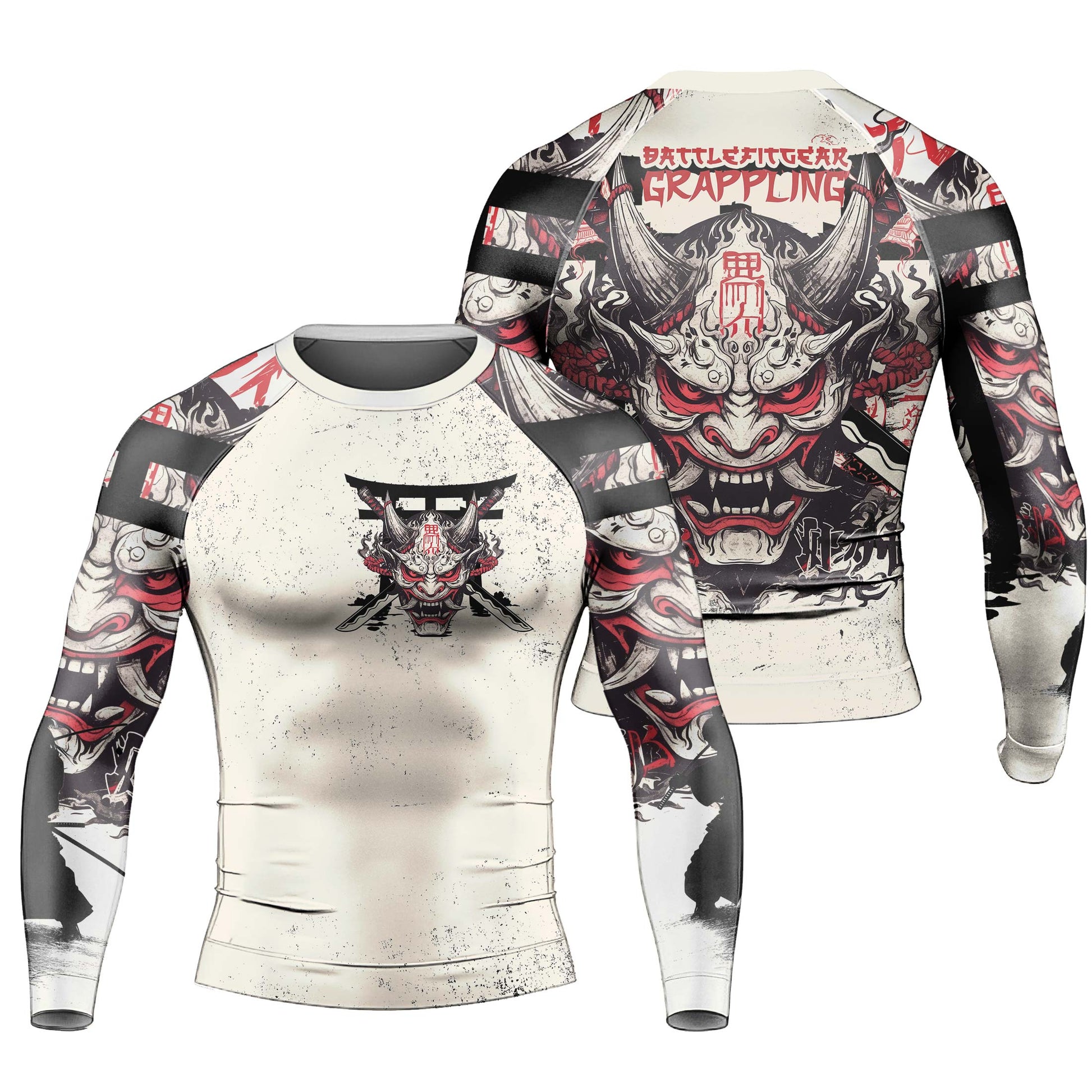 Ivory Demon Men's Long Sleeve Rash Guard