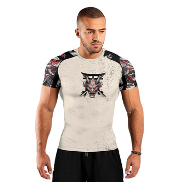 Ivory Demon Men's Short Sleeve Rash Guard