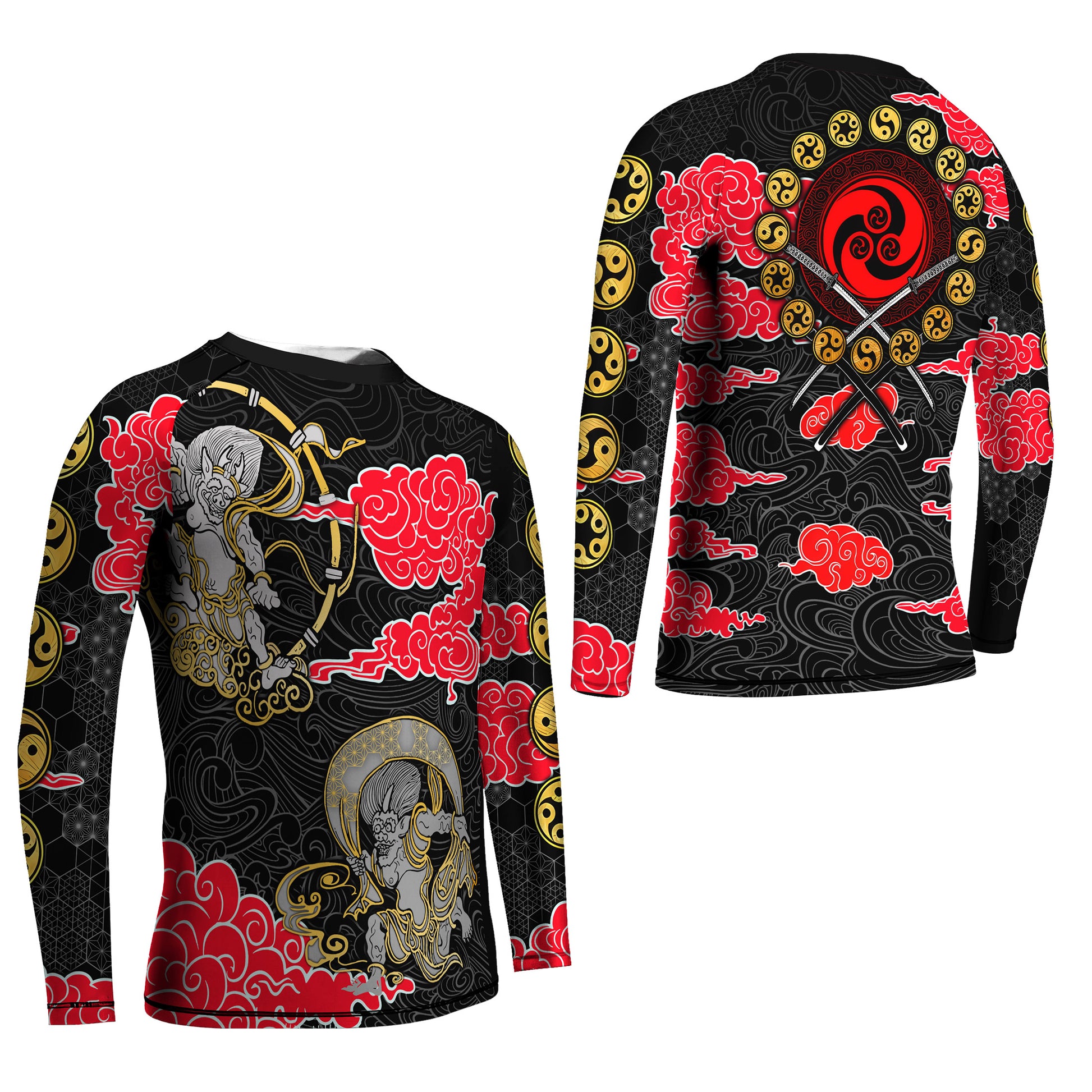 Japanese Raijin And Fujin Kids Rash Guard