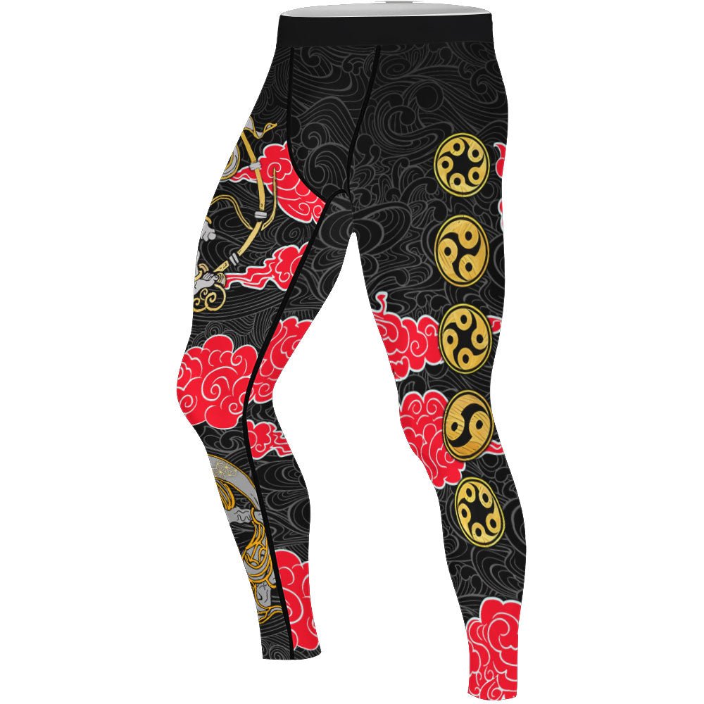 Japanese Raijin And Fujin Men's Compression Leggings - BattleFitGear