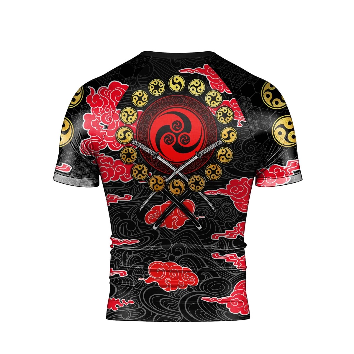 Japanese Raijin And Fujin Men's Short Sleeve Rash Guard - BattleFitGear