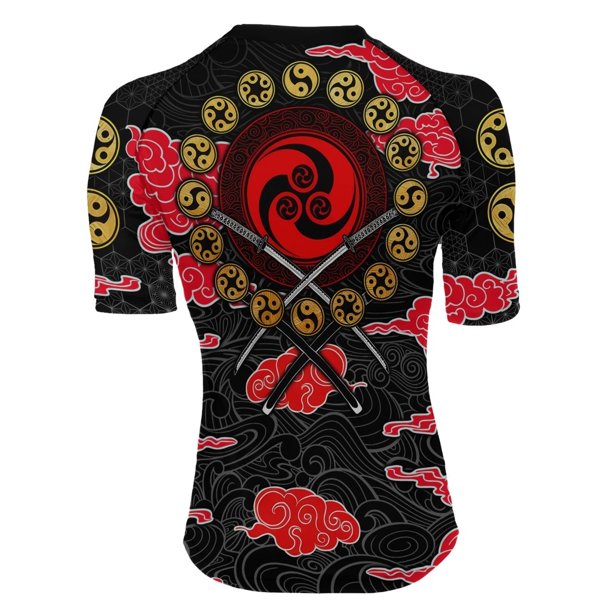 Japanese Raijin And Fujin Women's Short Sleeve Rash Guard - BattleFitGear