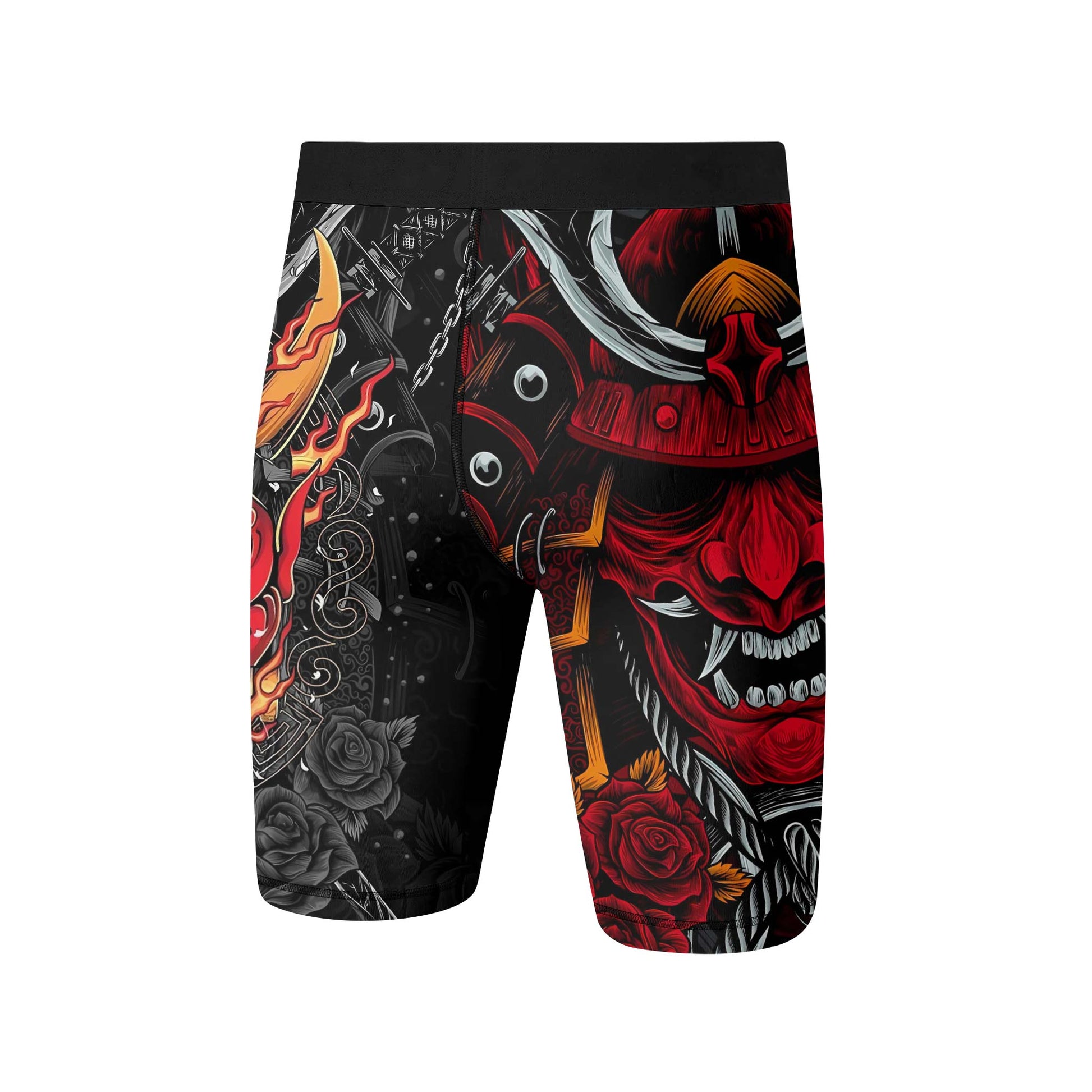 Japanese Red Demon Samurai Compression Shorts