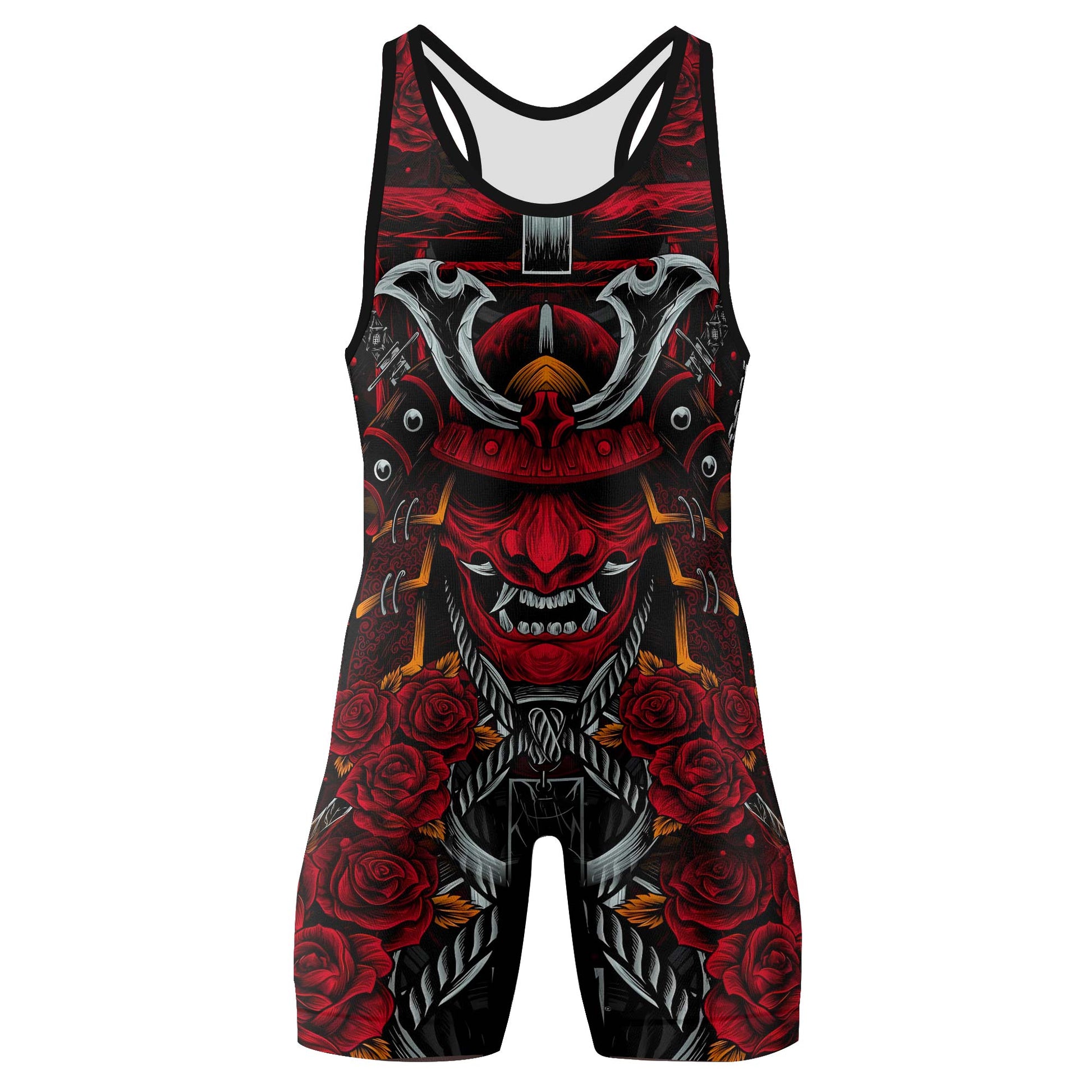 Japanese Red Demon Samurai Wrestling Singlets