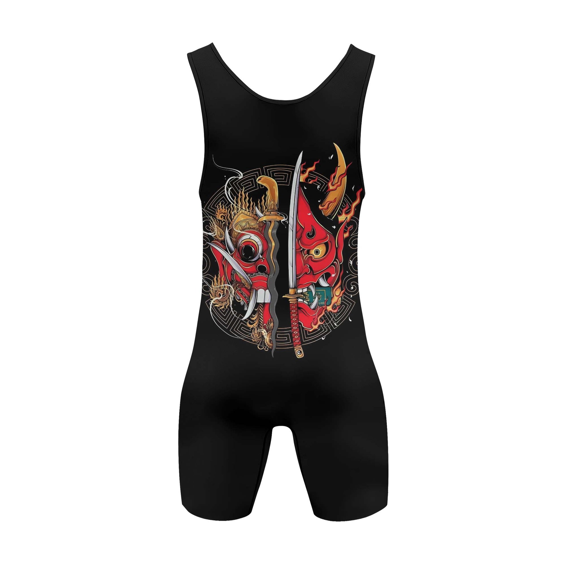 Japanese Red Demon Samurai Wrestling Singlets