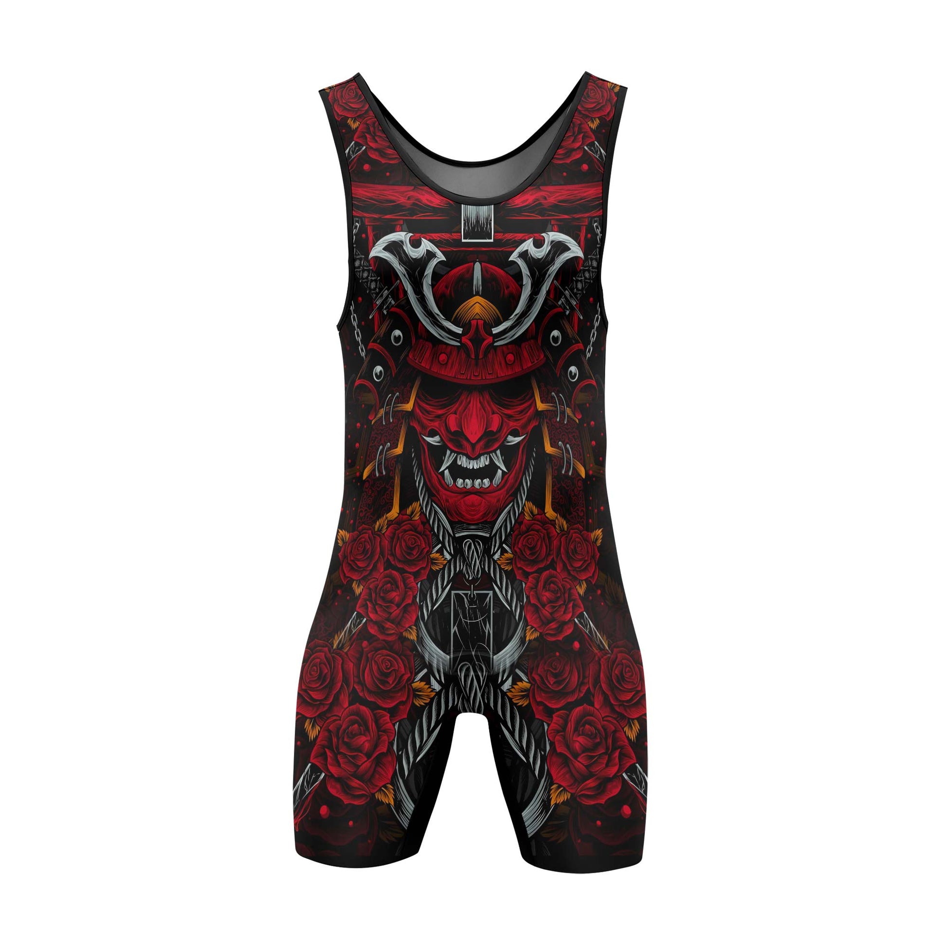 Japanese Red Demon Samurai Wrestling Singlets