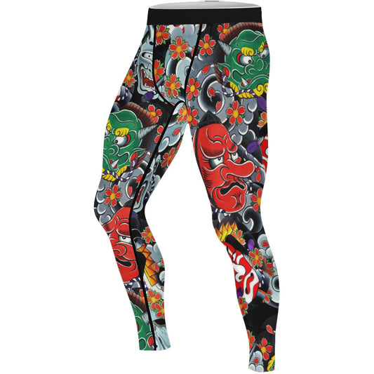 Japanese Viper Oni Men's Compression Leggings