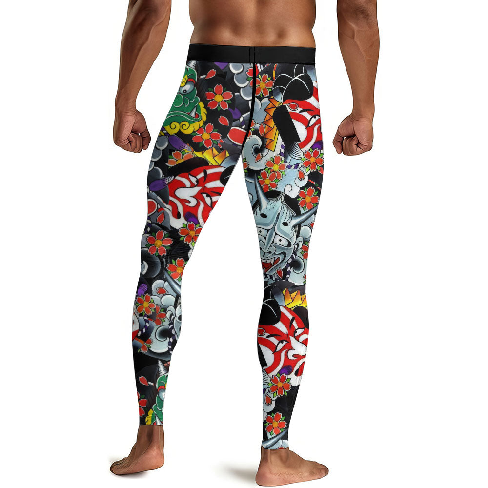 Japanese Viper Oni Men's Compression Leggings