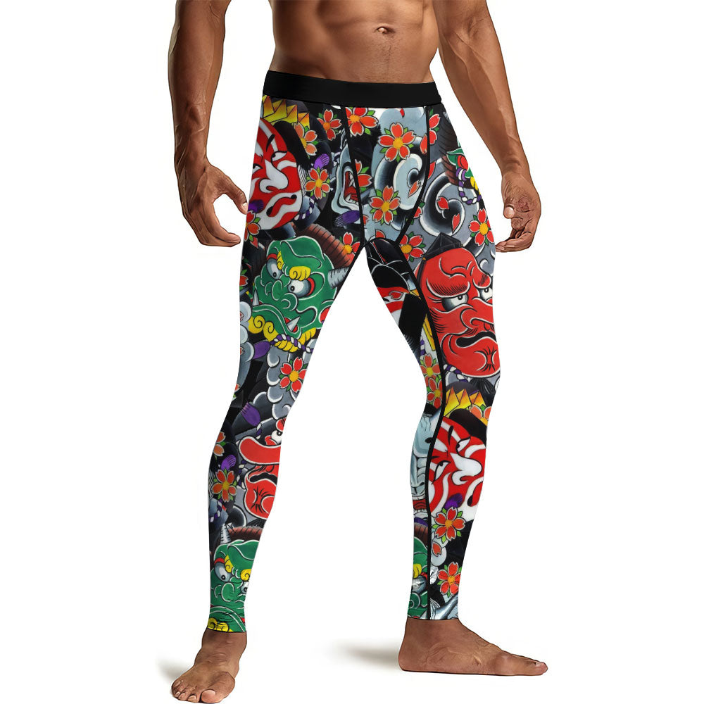 Japanese Viper Oni Men's Compression Leggings